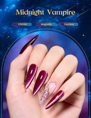 Beetles Scorpio deep red gel bottle set enabling bold, statement nails.