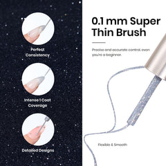 Beetles French-line option enhances sleek silver tips.