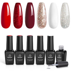 Beetles Snowlit Snow White polish bottle with sparkling finish, ideal for festive nails.