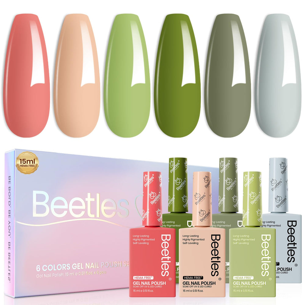 Beetles Spring Gel Polish Set: six colors for versatile at-home manicures.