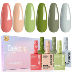 Beetles Spring Gel Polish Set: six colors for versatile at-home manicures.