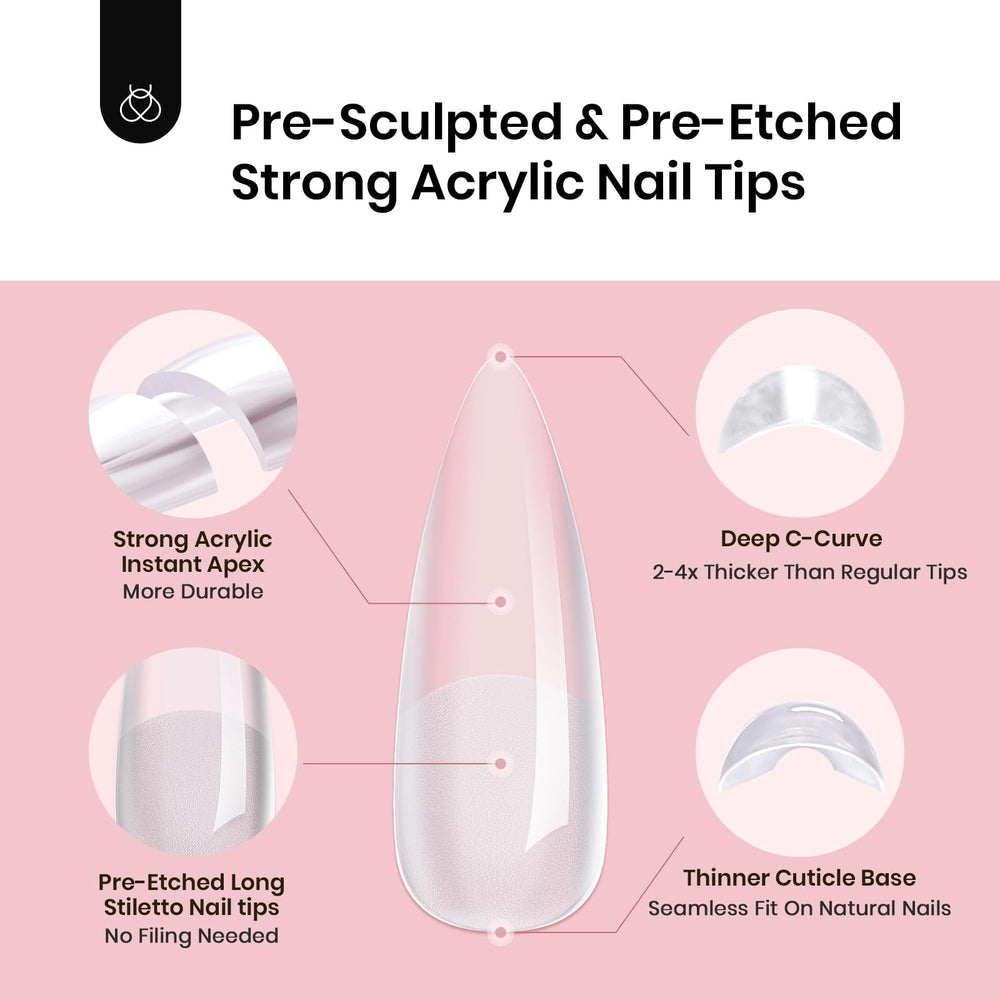 Beetles Tipex 192-piece tips pack speeds up manicures.