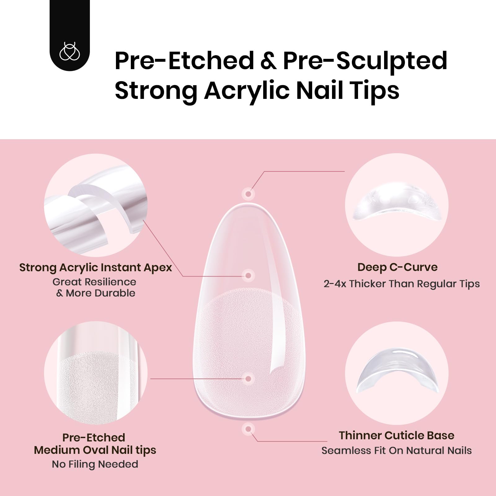 Beetles Tipex full-cover nails: secure, natural-looking coverage.