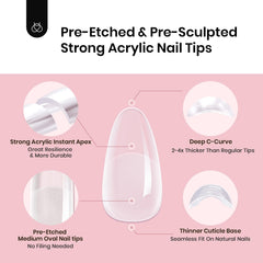 Beetles Tipex full-cover nails: secure, natural-looking coverage.