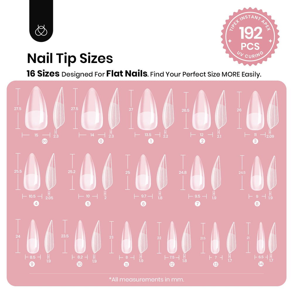 Beetles Tipex stiletto tips ready for fast, precise application