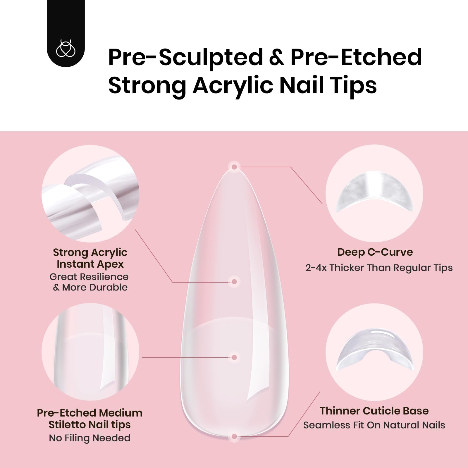 Beetles Tipex Instant Apex Tips durability and smooth edge close-up
