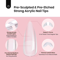 Beetles Tipex Instant Apex Tips durability and smooth edge close-up