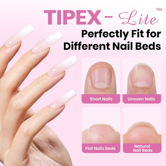 Beetles Tipex Lite 16 sizes of tips ensure a snug fit for most nails.