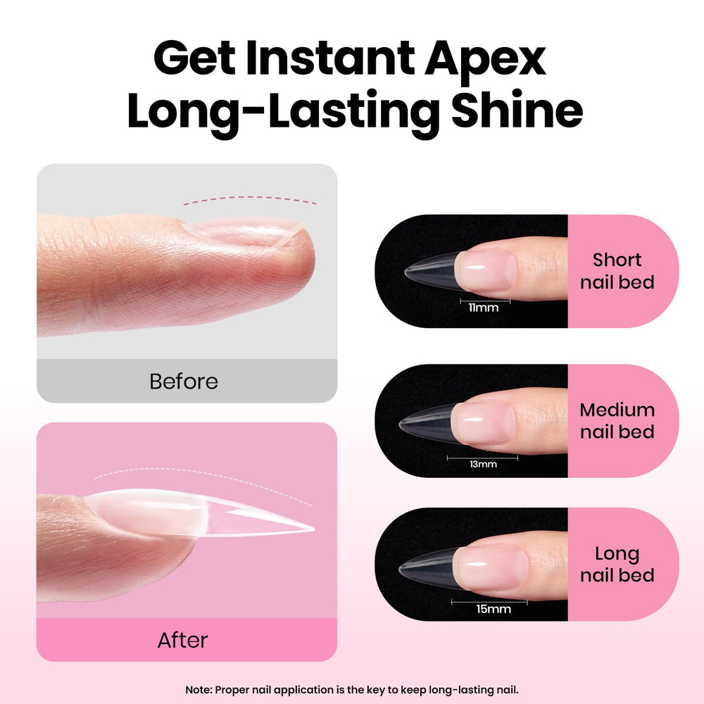 Beetles Tipex Lite 192-pcs tips to cover many DIY nail shapes