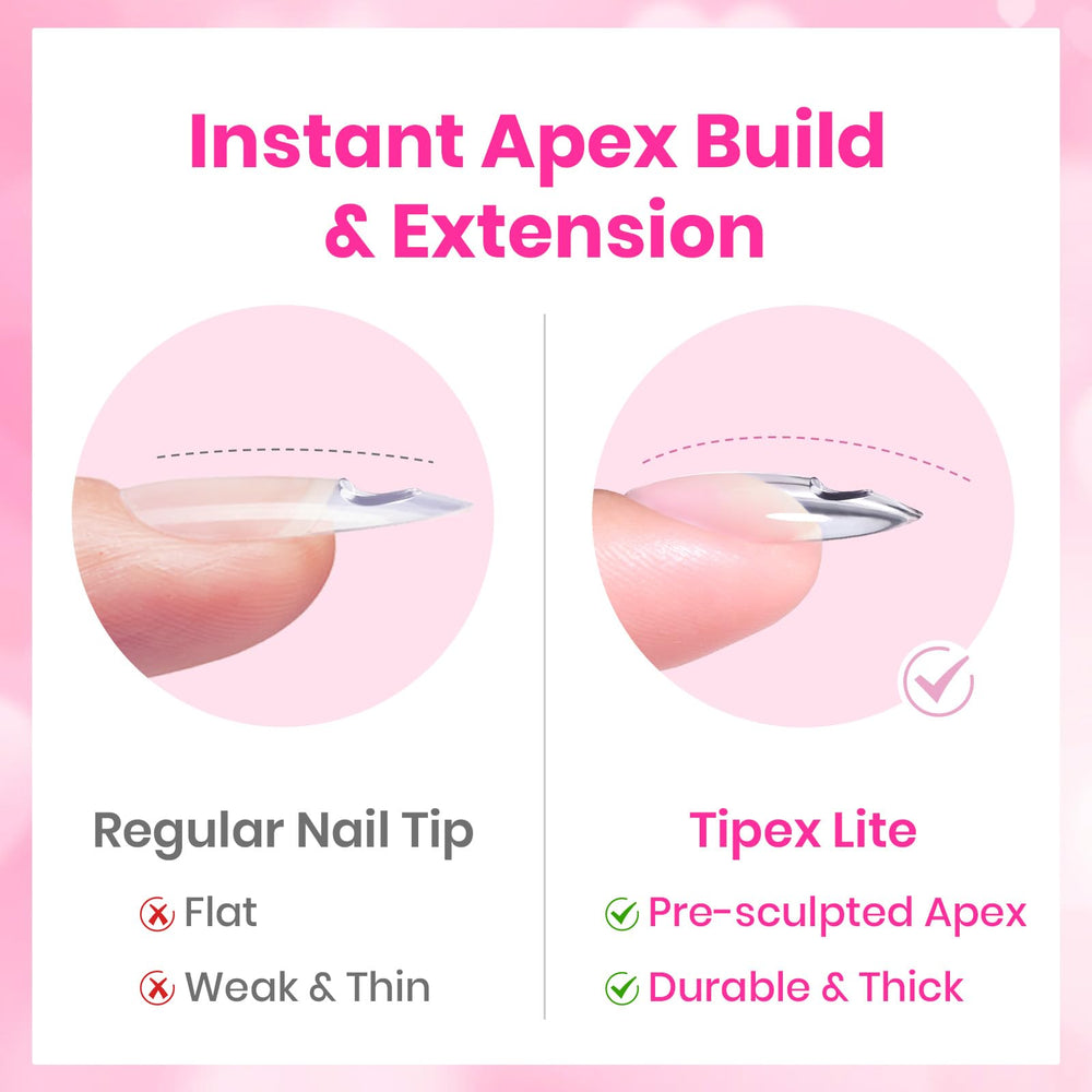 Beetles Tipex Lite 256pcs set with 7 sizes for versatile DIY nail work