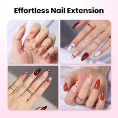 Beetles Tipex Lite almond medium tips offering salon strength at home