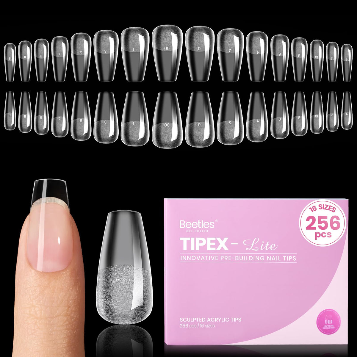 Beetles Tipex Lite Apex bottle close-up for easy at-home manicures
