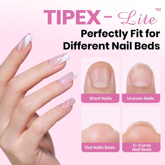 Beetles Tipex Lite apex tips laid out by size for precise, effortless fit.