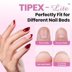 Beetles Tipex Lite pre-etched apex tip for flat nail beds ease