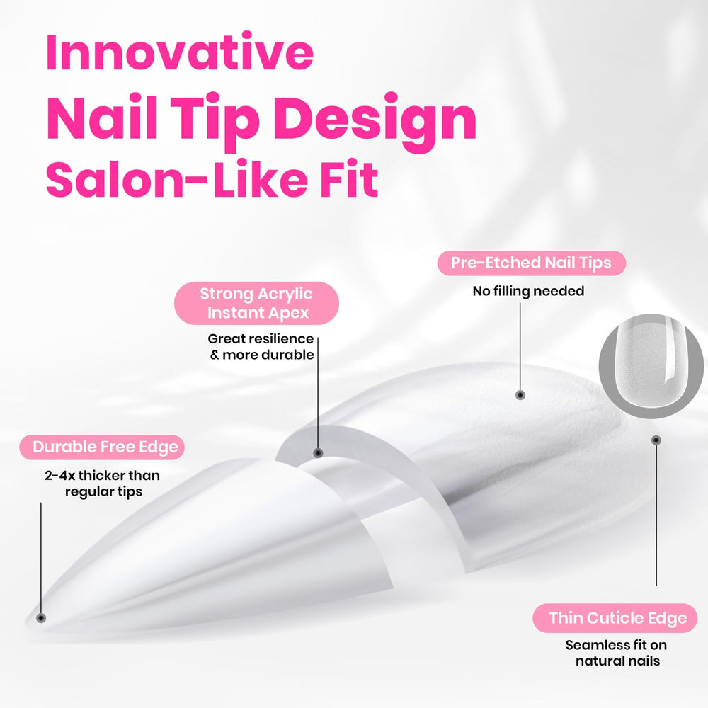 Beetles Tipex Lite press-on makers durable tips for reliable sets