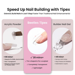 Beetles Tipex Lite press-on tips offering a professional finish