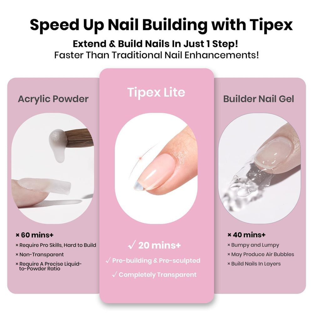 Beetles Tipex Lite salon-strength tips ideal for home nail art