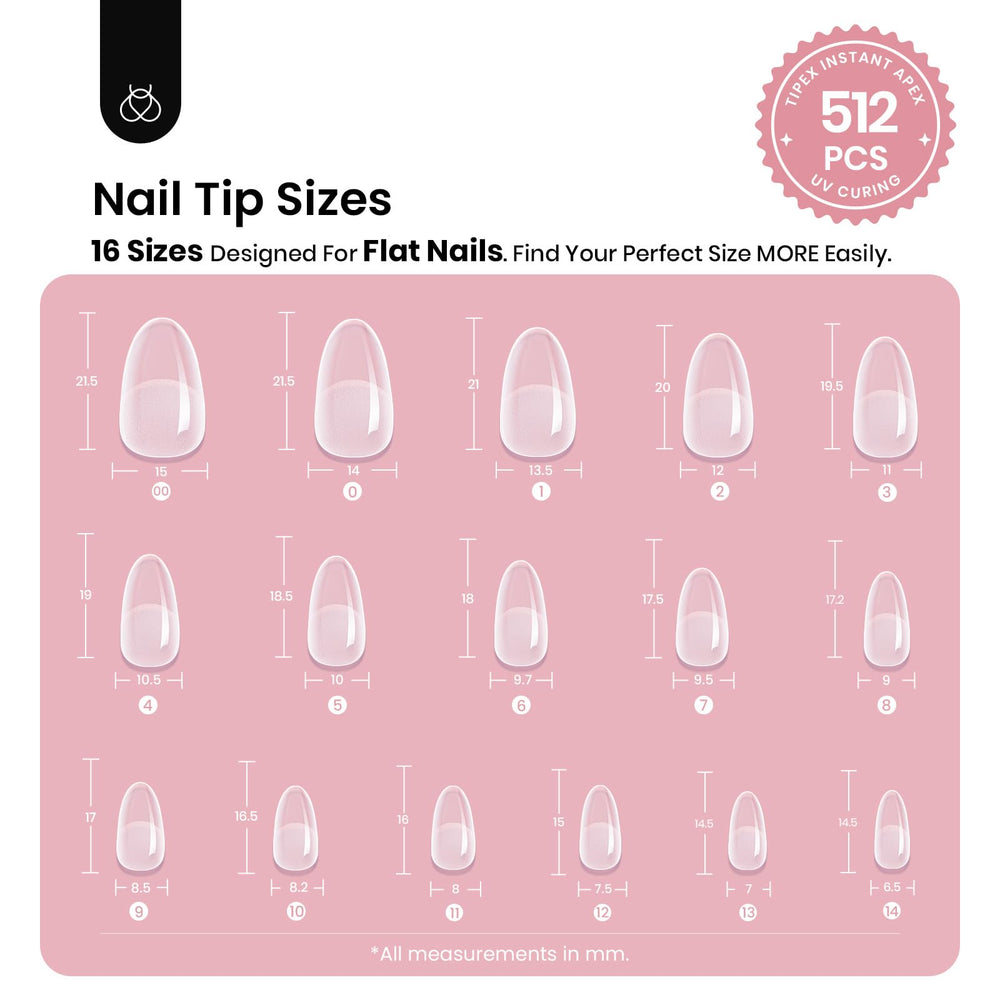 Beetles Tipex pre-etched tips with 16 sizes for precise fit and minimal prep.