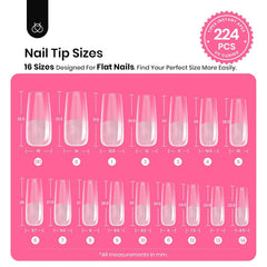 Beetles Tipex half-matte tips promote secure adhesion for extensions.