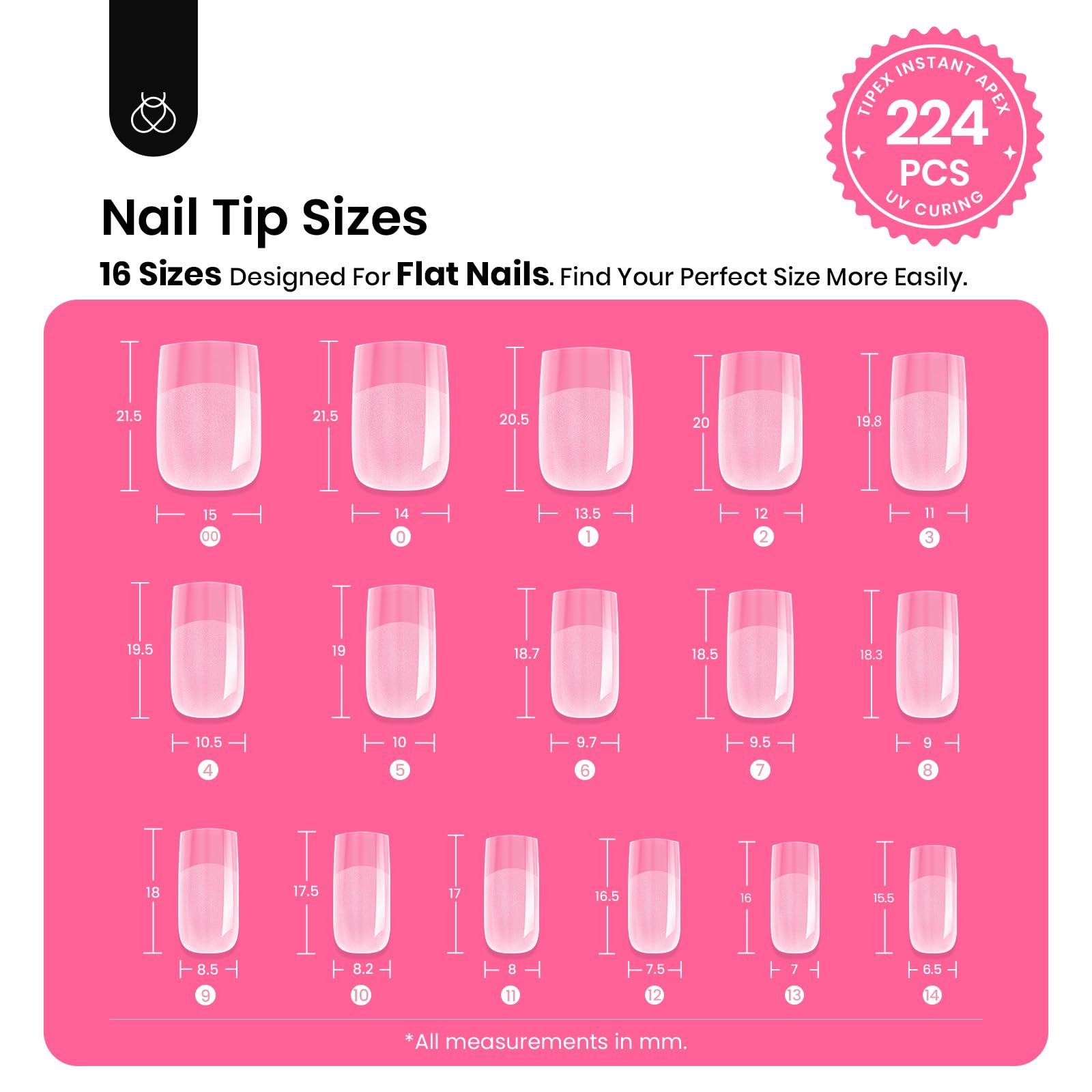 Beetles Tipex solid nail glue ensures clean application.