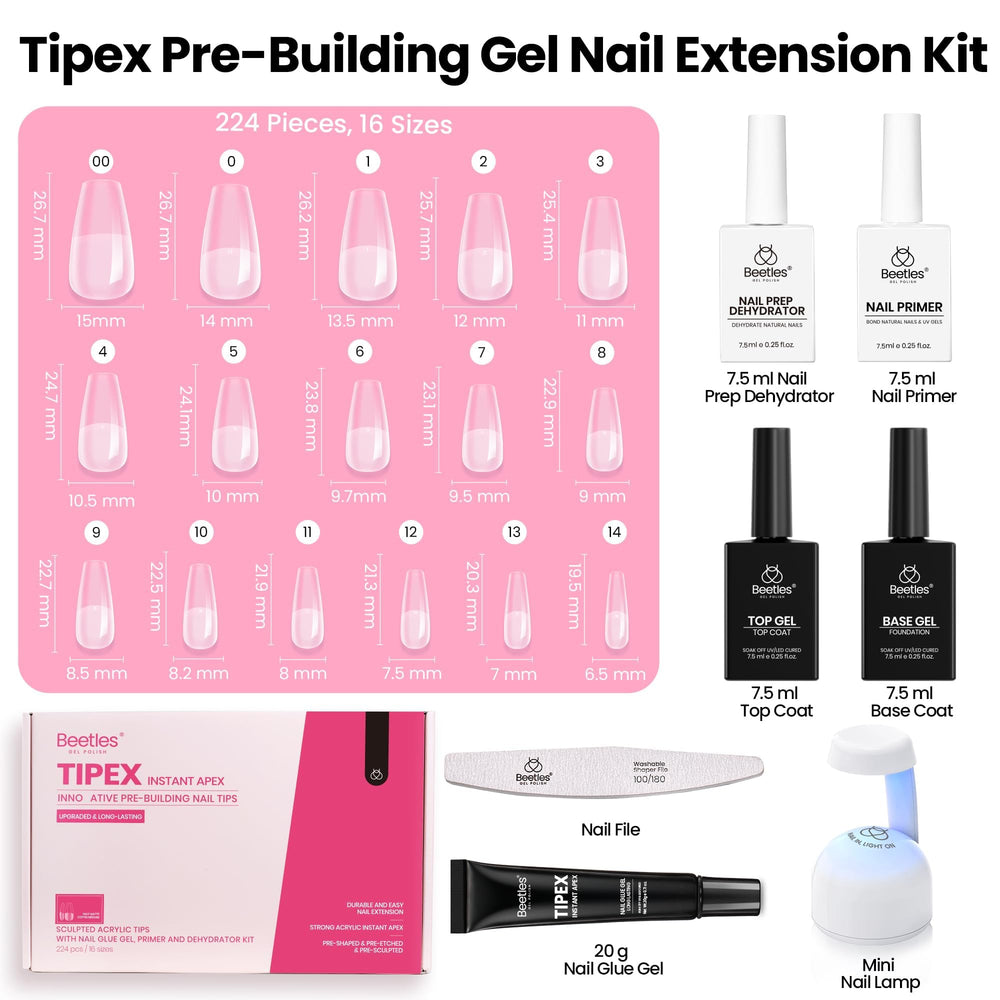 Beetles Tipex thick apex tips designed for durable nail extensions