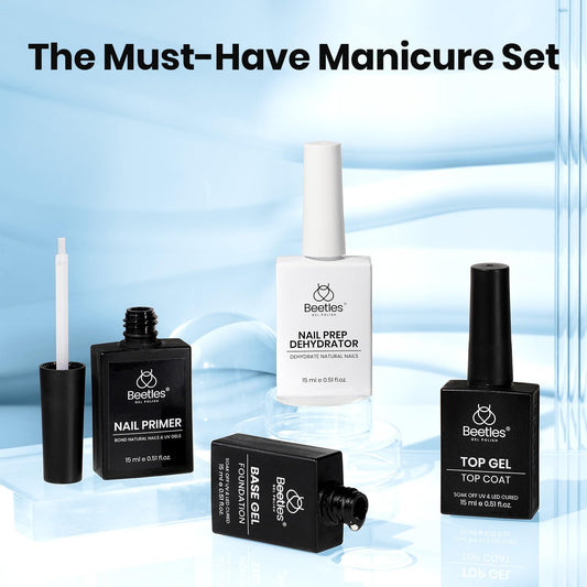 Beetles top coat gel application delivering a high-shine, chip-resistant finish.