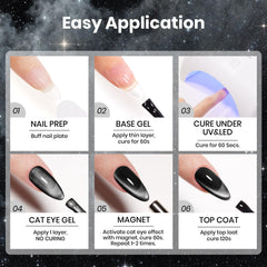 Beetles Twilight Gleam nail art ideas using mix-and-match shades