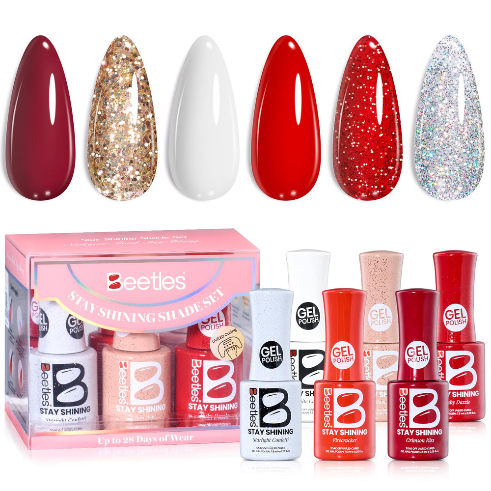 Beetles Valentines at-home manicure setup image