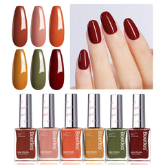 Beetles Winter Nail Polish Set P180 six-color palette for quick autumn-winter manicure.