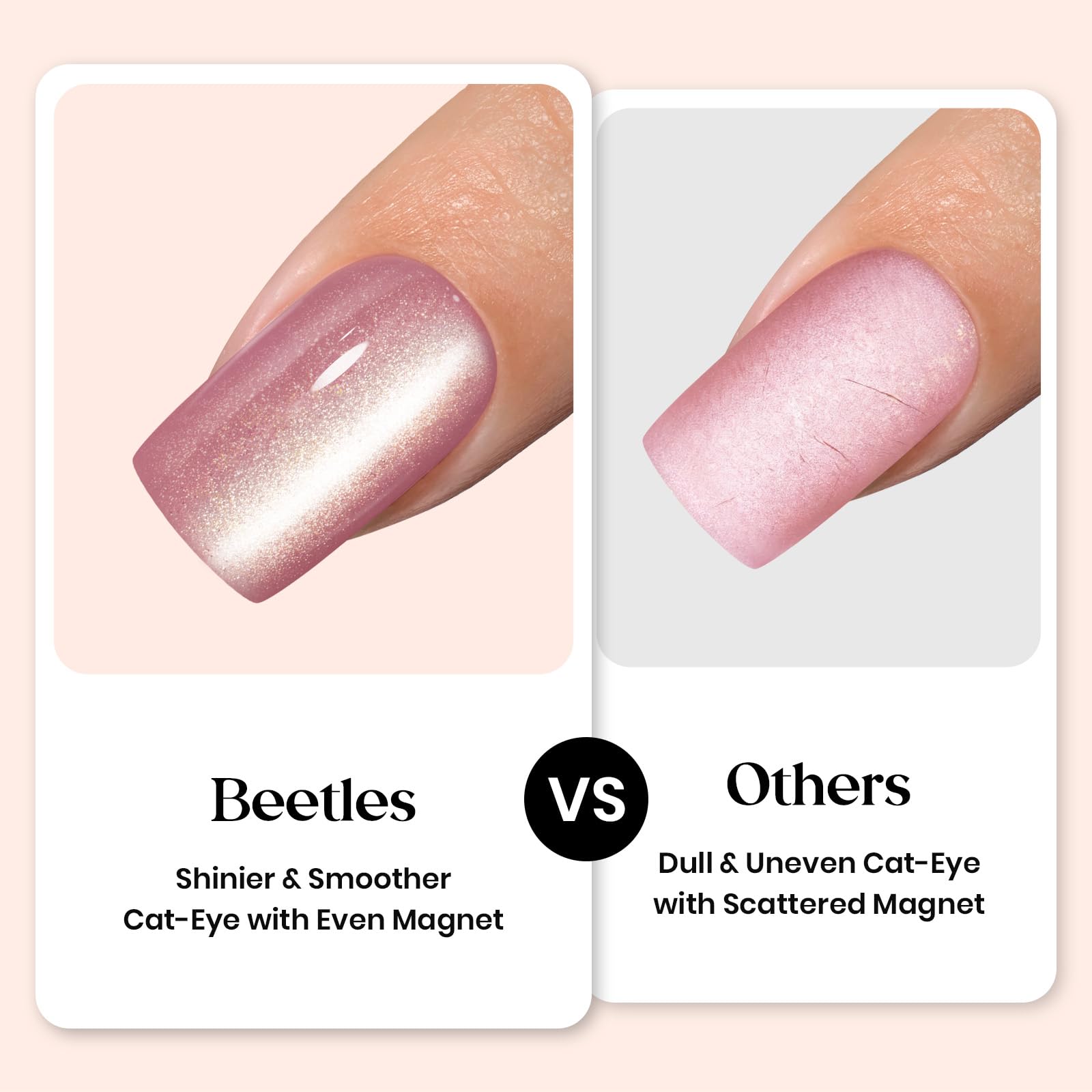 Beetles X Press Cat Eye Nails 16 sizes for a precise, comfortable fit.