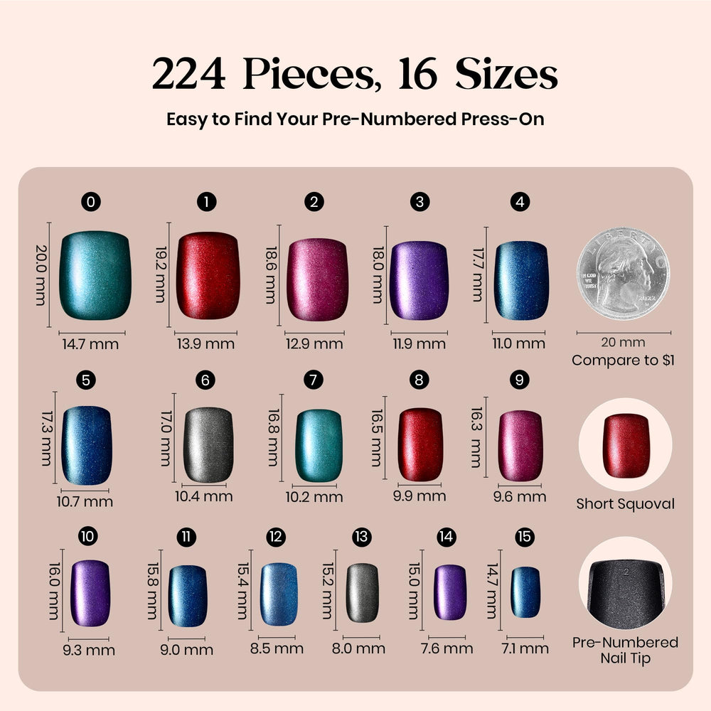 Beetles X Press Cat Eye Nails on-hand display showcasing wearable look.