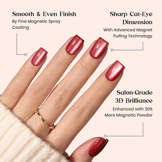Beetles X Press Plus Cat Eye Nails Galaxy Aurora shimmering effect for quick DIY nail art.