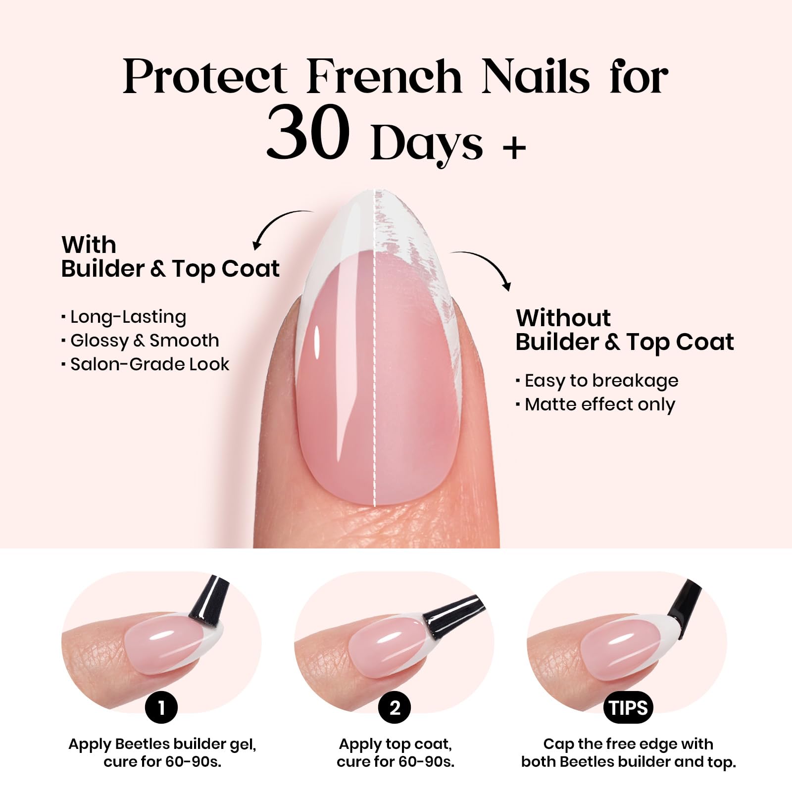 Beetles nails require no shaping, enabling fast at-home manicures.