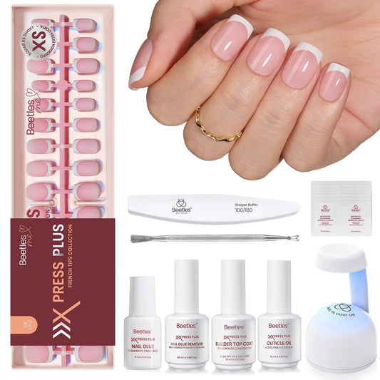 Beetles X Press Plus Peach French kit ready for salon-quality nails at home