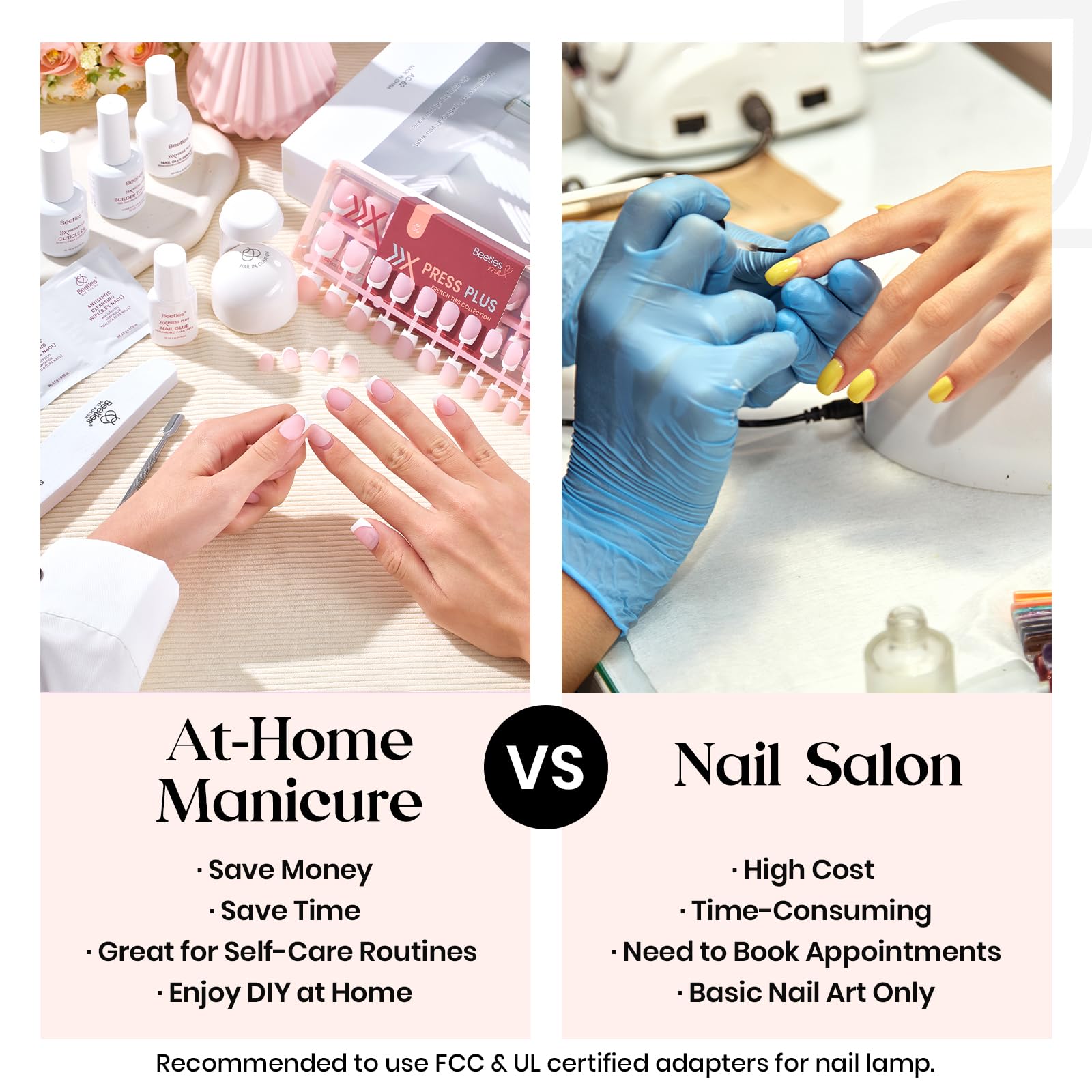 Beetles X Press Plus Portable Nail Lamp speeds up curing on the go.