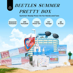 Beetles X Press Plus short press-on nails for a chic French tip look