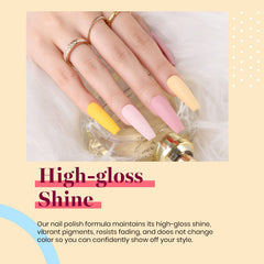 Beetles Yellow Gel Polish Lemon Chiffon gift set ideas for friends and family