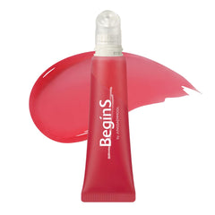 BeginS Lip Care Color Oil Cherry More bottle close-up showing hydration and natural color.
