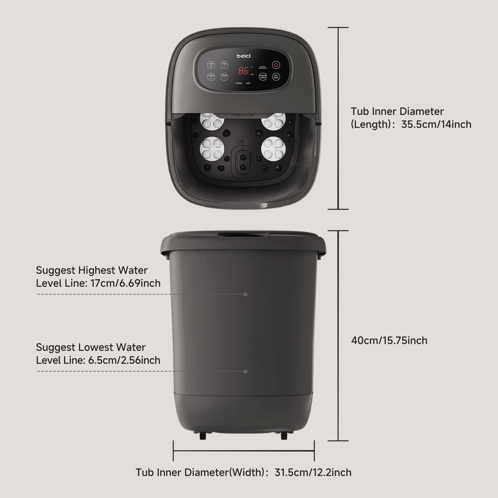 Beici High Depth Foot Spa with six-massage-balls offering varied contact.