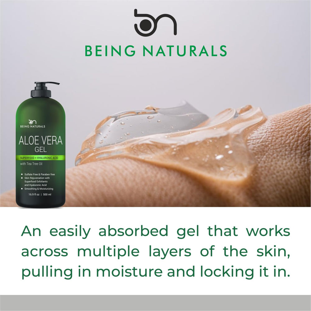 Being Naturals Aloe Vera Gel superfoods kale adds nutrient-rich support.