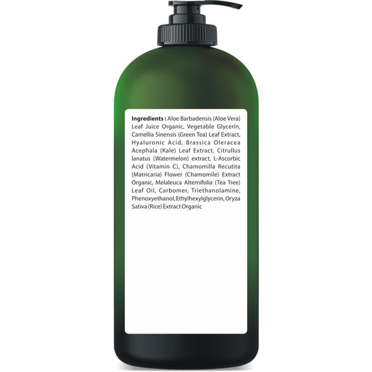 Being Naturals Aloe Vera Gel texture swatch highlights silky finish for face and body.