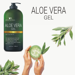 Being Naturals Aloe Vera Gel applied to skin for daily moisture and care