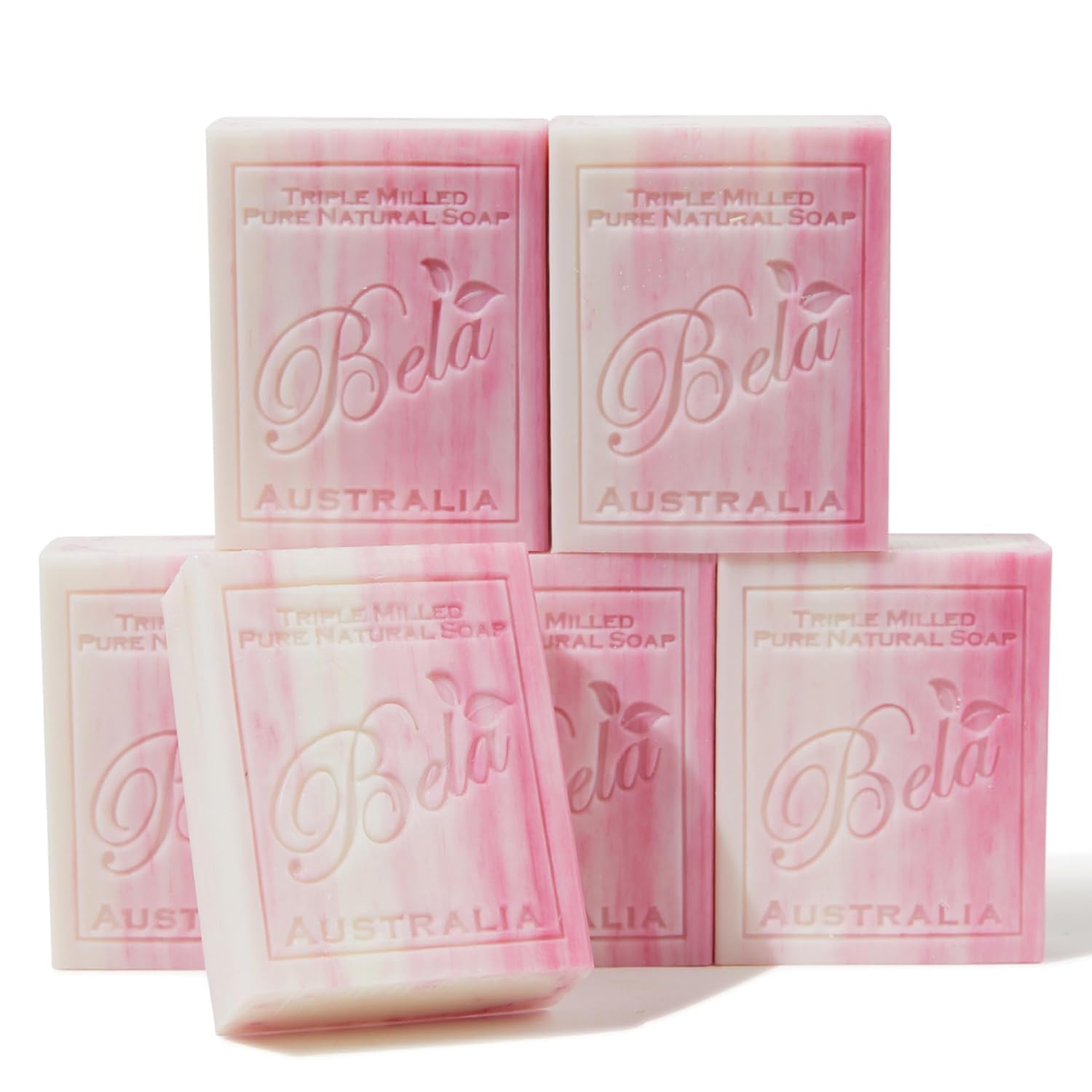 BELA Pomegranate Soap six-pack with premium packaging for long-lasting luxury