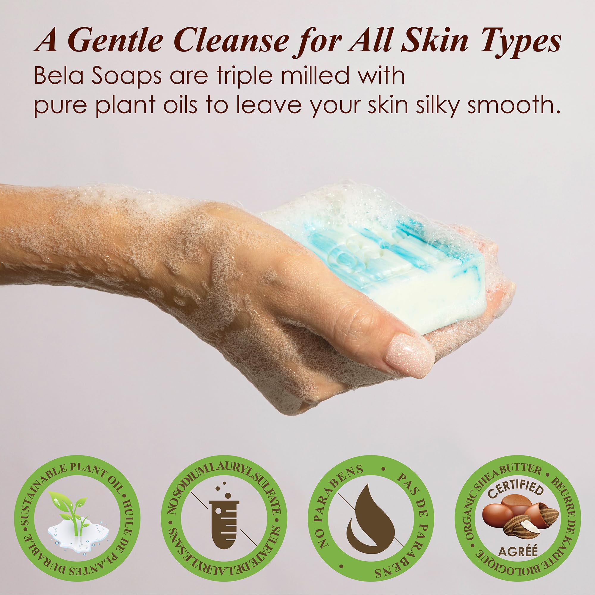 BELA Romantic Gardenia soap bar with delicate scent for daily cleansing