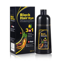 BELEZALIB Instant Black Hair Dye Shampoo delivers quick gray coverage for a natural look.