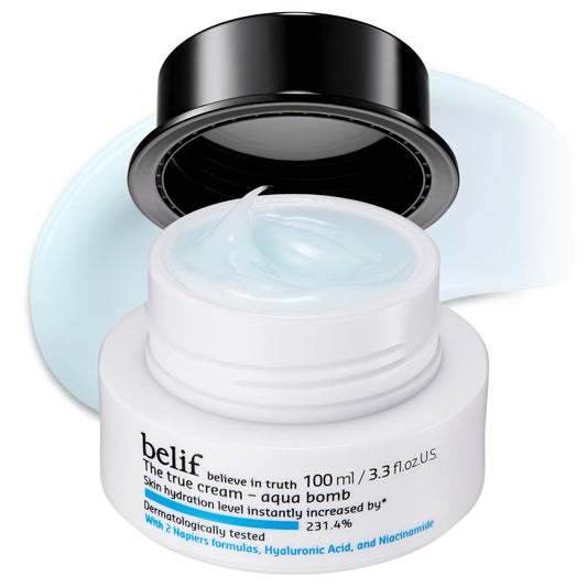 belif Aqua Bomb gel moisturizer delivers fast hydration and cooling for all skin types