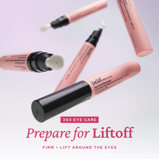 belif Aqua Bomb Lifting Eye Gel cooling hydration for refreshed under-eye skin.