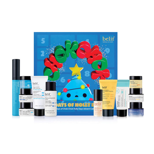 belif Chok Chok Holly Day Advent Calendar box, gift-ready holiday packaging.