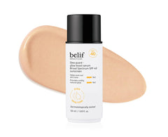 Belif Dew Guard Glow Tint SPF 40 bottle delivers radiant hydration.