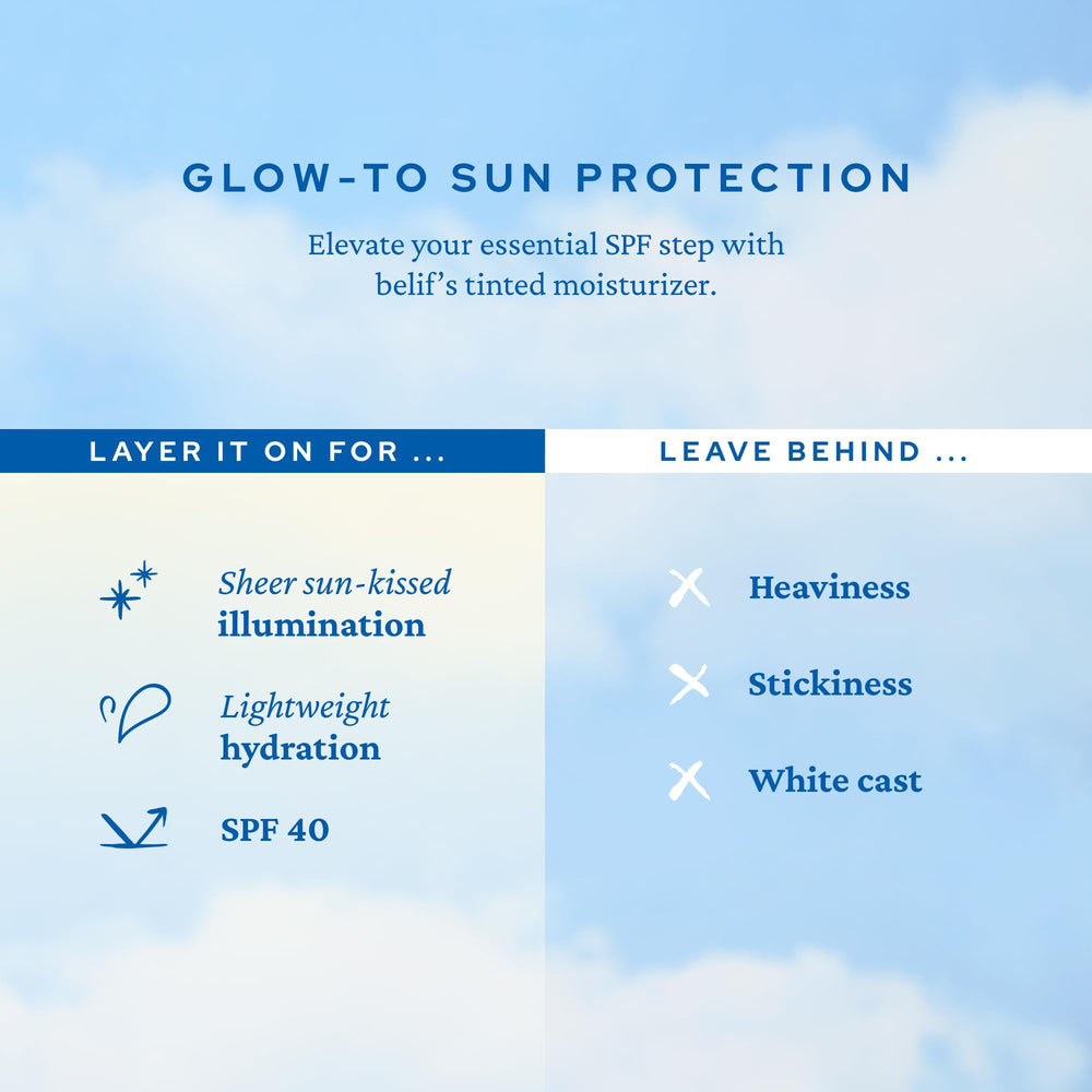 Belif Dew Guard Glow Tint offers SPF 40 protection with vitamin C.
